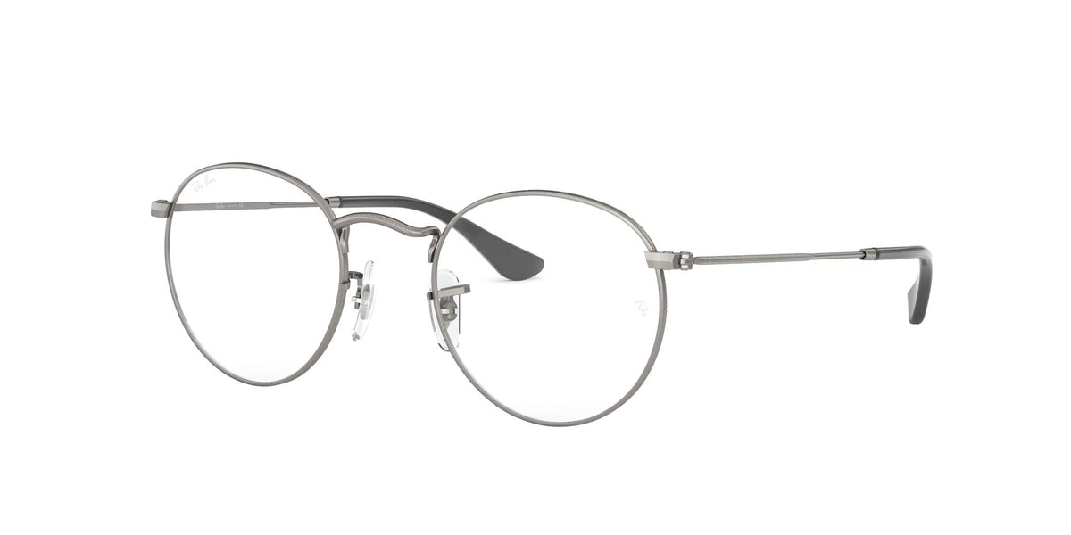 Ray-Ban RX3447V prescription frames, silver round metal with dark temple tips