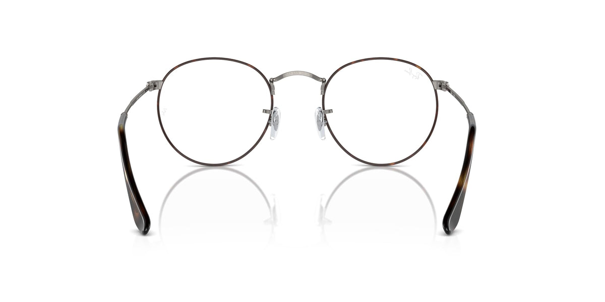 Ray-Ban round metal prescription frames, dark frames with silver-tone bridge
