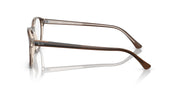 Ray-Ban RX5417 Prescription Eyewear Frames — Brown On Transparent Light Brown/Demo Lens — view 8