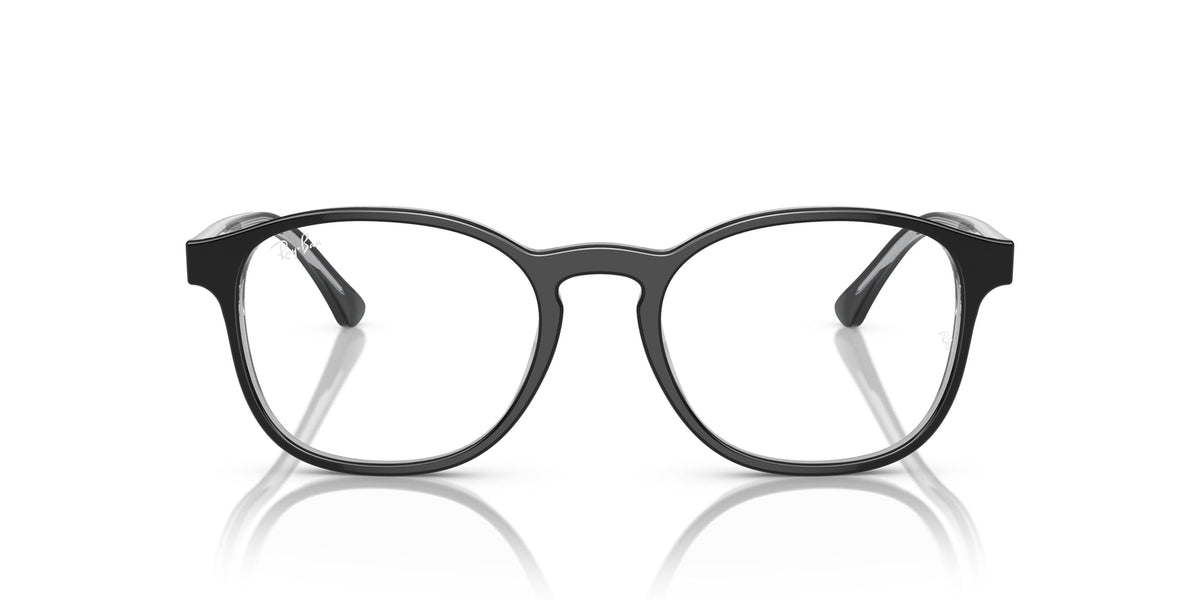 Ray-Ban RX5417 Prescription Eyewear Frames — Dark Grey On Transparent/Demo Lens — view 11