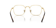 Ray-Ban prescription eyewear frames with gold-tone front and dark brown acetate temples