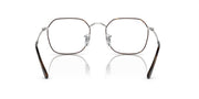 Ray-Ban prescription eyewear frames with silver-tone front and dark brown acetate temples