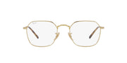 Ray-Ban prescription eyewear frames with gold-tone metal and dark brown temples