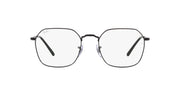 Ray-Ban prescription frames with dark metal and clear lenses, front view