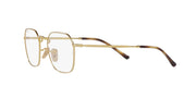 Ray-Ban prescription eyewear frames with light gold metal and dark brown side arms