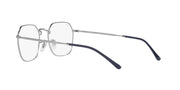 Ray-Ban prescription frames, silver with rounded square dark blue temples