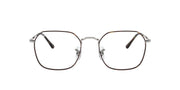 Ray-Ban prescription eyewear frames with dark brown front and silver-tone hardware