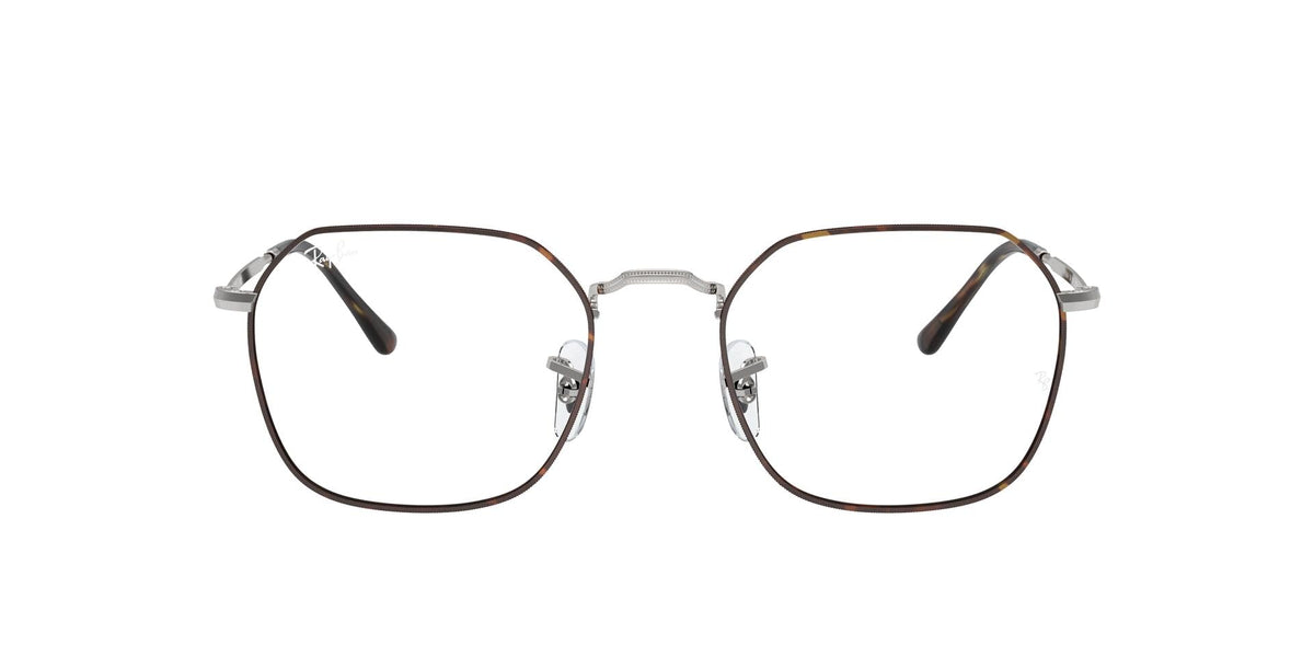 Ray-Ban prescription eyewear frames with dark brown front and silver-tone hardware