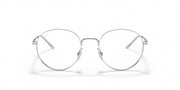 Ray-Ban round prescription frames, silver metal with clear lenses and thin rims
