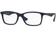 Ray-Ban RX7047 dark navy rectangular prescription eyeglass frames