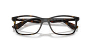 Ray-Ban prescription eyeglass frames, dark tortoise and matte dark rectangular lenses