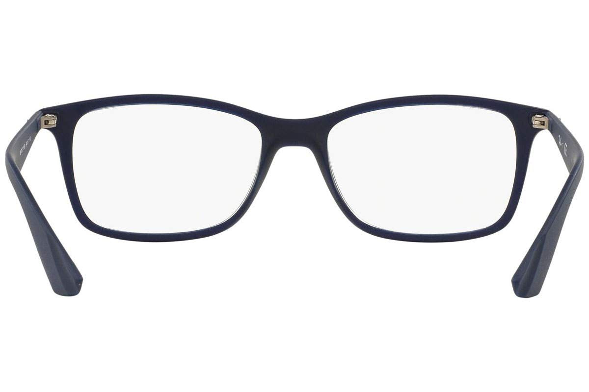 Ray-Ban RX7047 dark blue prescription eyeglass frames with metal hinge pieces