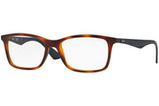 Tortoise orange rectangular prescription eyeglass frames