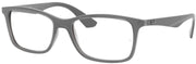 Ray-Ban RX7047 light gray rectangular prescription eyeglass frames