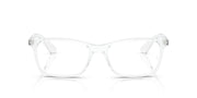 Ray-Ban prescription eyeglass frames, clear translucent rectangular lenses