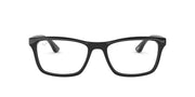 Ray-Ban RX5279 frames, black rectangular with clear demo lenses (front view)