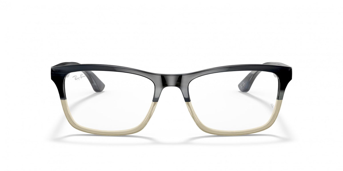 Ray-Ban RX5279 frames, black rectangular with clear demo lenses