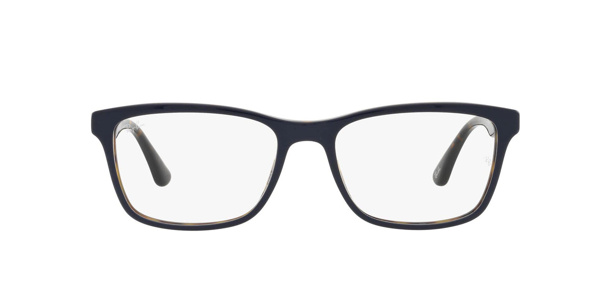 Ray-Ban RX5279 prescription frames in dark blue, with demo lenses.