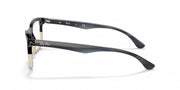 Ray-Ban RX5279 frames, dark black rectangular with clear demo lenses (side view)