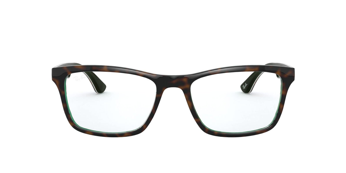 Ray-Ban RX5279 frames, dark havana rectangular with clear demo lenses