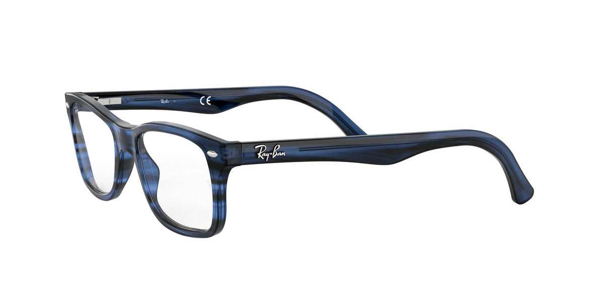 RX5228 prescription frames, deep blue gradient with rectangular lenses