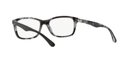 Ray-Ban RX5228 prescription frames, dark tortoise with patterned temple arms
