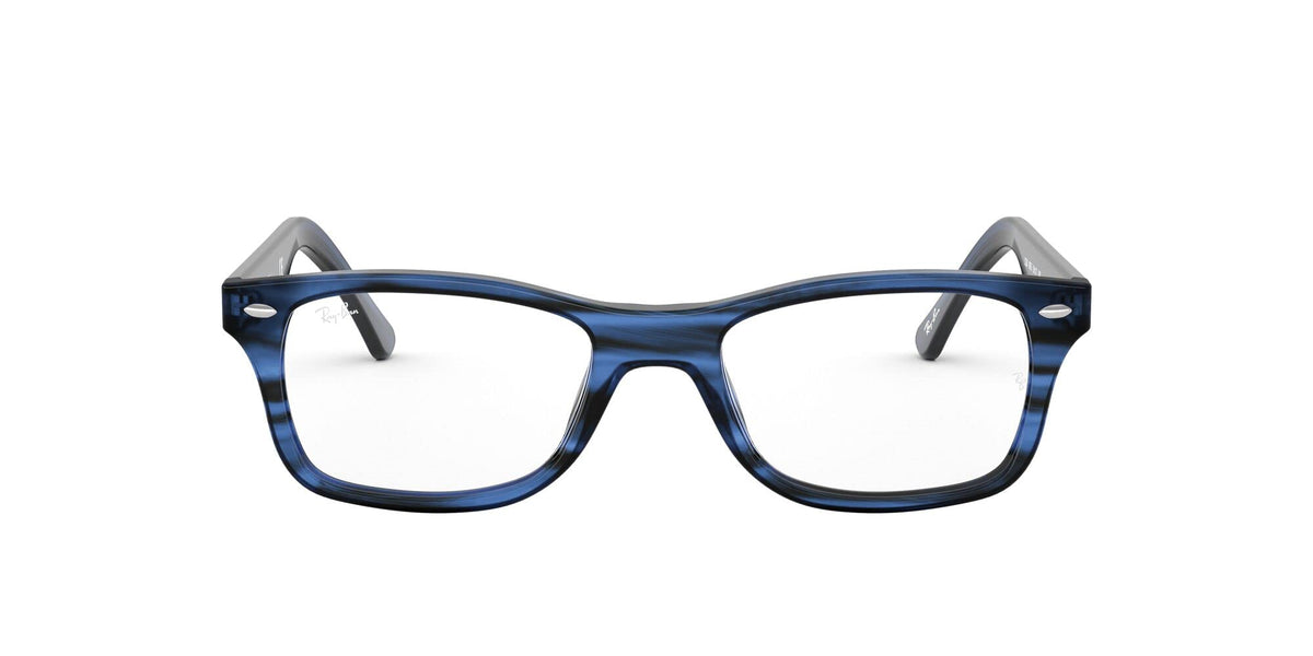 RX5228 prescription frames, blue gradient with square lenses and curved temples