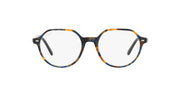 Ray-Ban prescription eyeglass frames, top view with dark tortoise-pattern frames