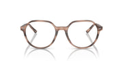 Ray-Ban RX5395 prescription frames, havana striped round eyeglass design