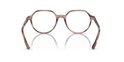 Ray-Ban RX5395 prescription frames, front view havana striped round eyeglasses