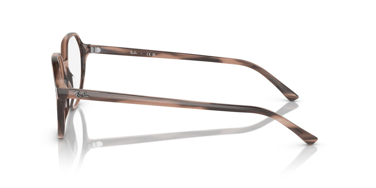 Ray-Ban RX5395 prescription frames, havana striped temples and full side profile