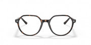 Ray-Ban prescription eyeglass frames with dark tortoise-pattern round lenses