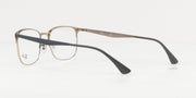 Ray-Ban RX6421 beige rectangular eyeglass frames with clear lenses, side profile