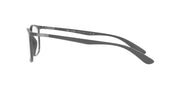 Ray-Ban RX7208 matte black prescription frames, temples and hinge detail