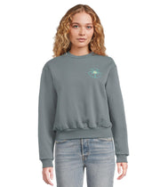 Salty Crew Womens Queen Palm Crew — Fin Blue — view 5