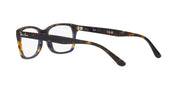 Ray-Ban prescription eyeglass frames, tortoise pattern with clear lens demo inserts