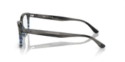 Ray-Ban RX5428 prescription frames, dark gray translucent temples with logo