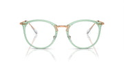 Ray-Ban prescription eyewear frames, mint-green round frames with clear nose pads