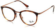 Havana prescription eyewear frames with clear demo lenses, Ray-Ban logo on temple