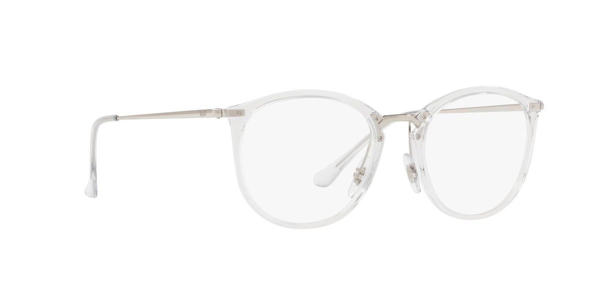 Clear prescription eyewear frames front view with round lenses and thin bridge