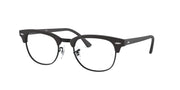 Ray-Ban prescription eyewear frames in matte dark color, angled view, full-rim lenses