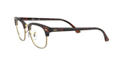 Ray-Ban prescription frames, tortoise front with gold arms and rectangular lenses