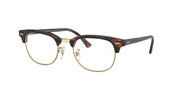 Ray-Ban prescription frames, tortoise finish with gold hinges and clear demo lenses