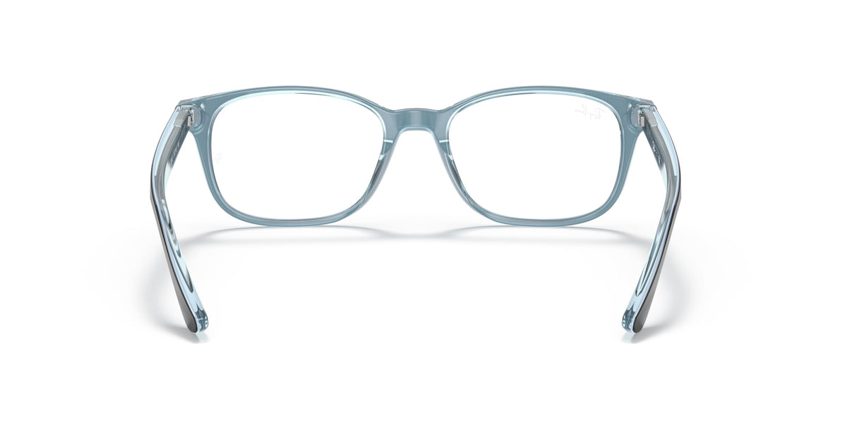 Ray-Ban light blue prescription eyewear frames with clear lenses, front view