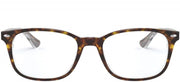 Ray-Ban havana brown prescription eyewear frames with wide oval clear lenses