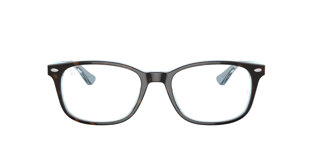 Ray-Ban striped grey prescription eyewear frames with clear lenses