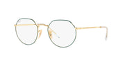 Ray-Ban RX6465 Prescription Eyewear Frames — Matte Petroleum On Gold/Demo Lens — view 29