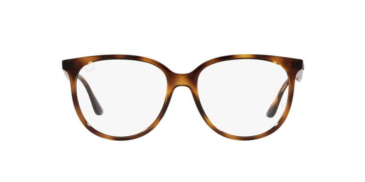 Ray-Ban prescription frames in tortoise brown, full-rim square with demo lenses