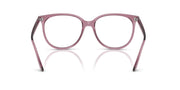 Ray-Ban prescription frames in opal light violet, front view with keyhole bridge
