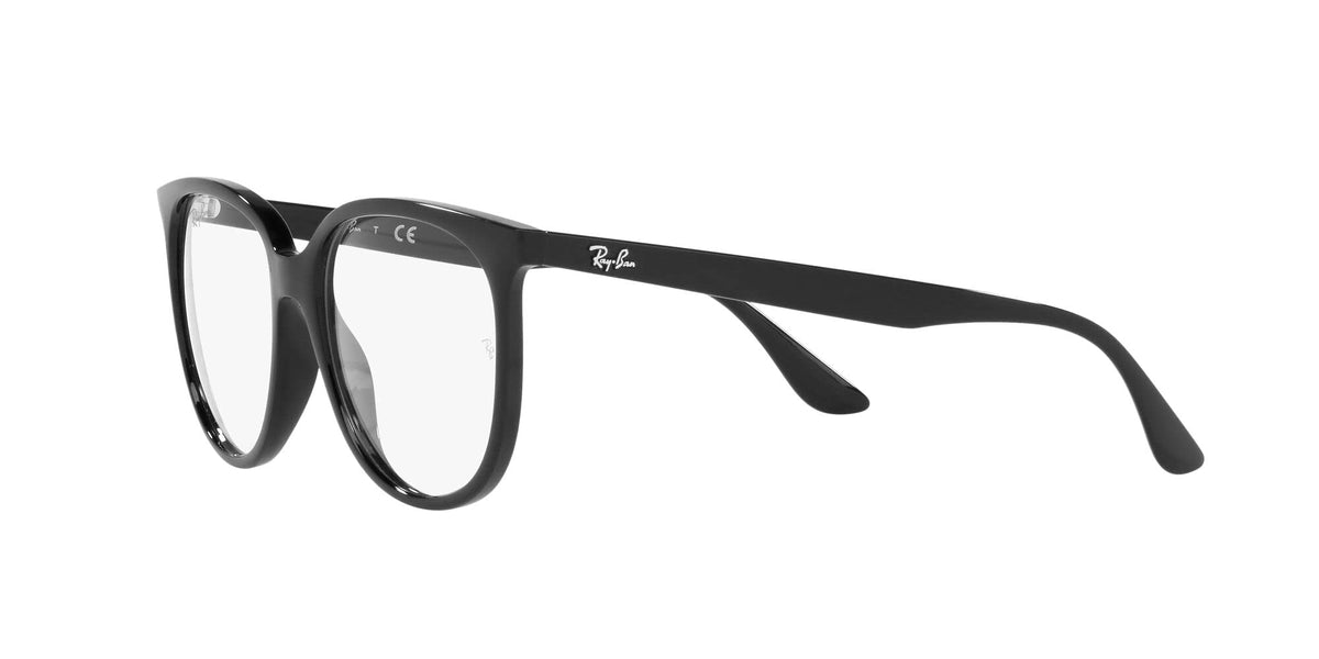 Ray-Ban prescription eyewear frames, black full-rim with curved temple